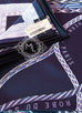 Hermes Blue Twill Silk 90 cm Robe du Soir Scarf
