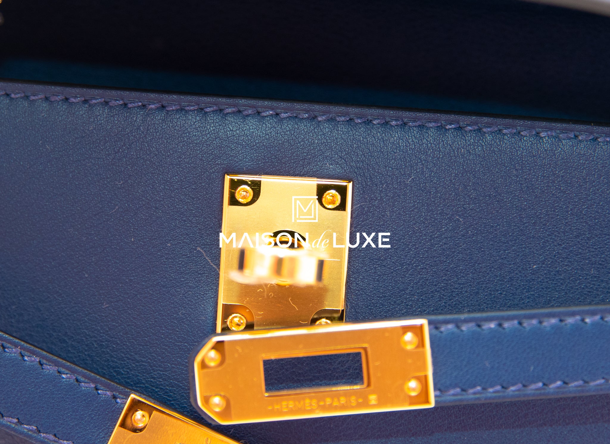 Hermès Swift Kelly Pochette - Blue Mini Bags, Handbags - HER553381