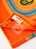 Hermes Orange Twill Silk 90 cm Bouclerie Moderne Scarf
