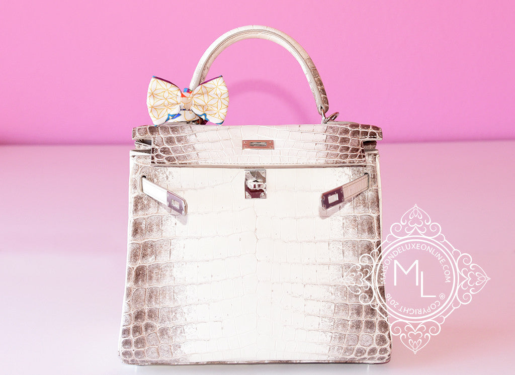 Hermes Birkin Himalayan Crocodile, White Albino Crocodile Bag for sale