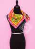 Hermes Green Twill Silk 90 cm Le Jardin de la Maharani Scarf