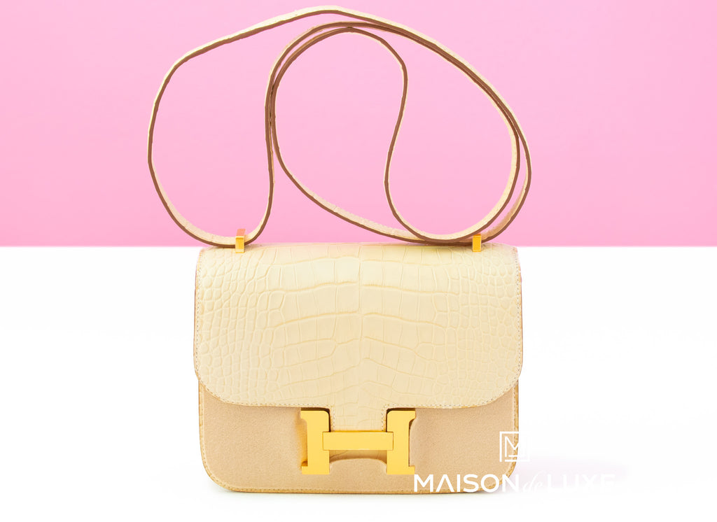 Hermes Constance Mini 18 Bag Etoupe Gold Hardware Epsom Leather – Mightychic