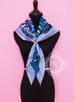 Hermes "Fouets et Badines" Blue Twill Silk 90 cm Scarf