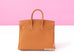 Hermes Gold Brown Togo PHW Birkin 25 Handbag