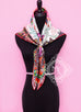 Hermes White Twill Silk 90 cm Flowers of South Africa Scarf