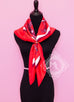 Hermes Red Twill Silk 90 cm Ex-Libris Scarf