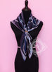 Hermes Blue Twill Silk 90 cm Robe du Soir Scarf