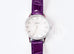 Hermes Diamond Slim d'Hermès Purple Crocodile Watch MM - New - MAISON de LUXE - 9