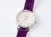 Hermes Diamond Slim d'Hermès Purple Crocodile Watch MM - New - MAISON de LUXE - 13