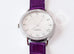 Hermes Diamond Slim d'Hermès Purple Crocodile Watch MM - New - MAISON de LUXE - 15