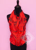 Hermes Rouge Dip Dye Surteint Silk 90 cm Bouquets Sellier Scarf