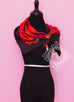 Hermes Rouge Dip Dye Surteint Silk 90 cm Bride De Cour Scarf