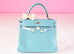 Hermes Blue Saint CYR Matte Crocodile Kelly 25 Handbag - New - MAISON de LUXE - 1