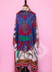 Hermes "Duo d'Etriers" Red Gray Cashmere 140 GM Shawl Scarf