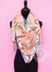 Hermes "Balade en Berline" Pink Cashmere 140 GM Shawl Scarf