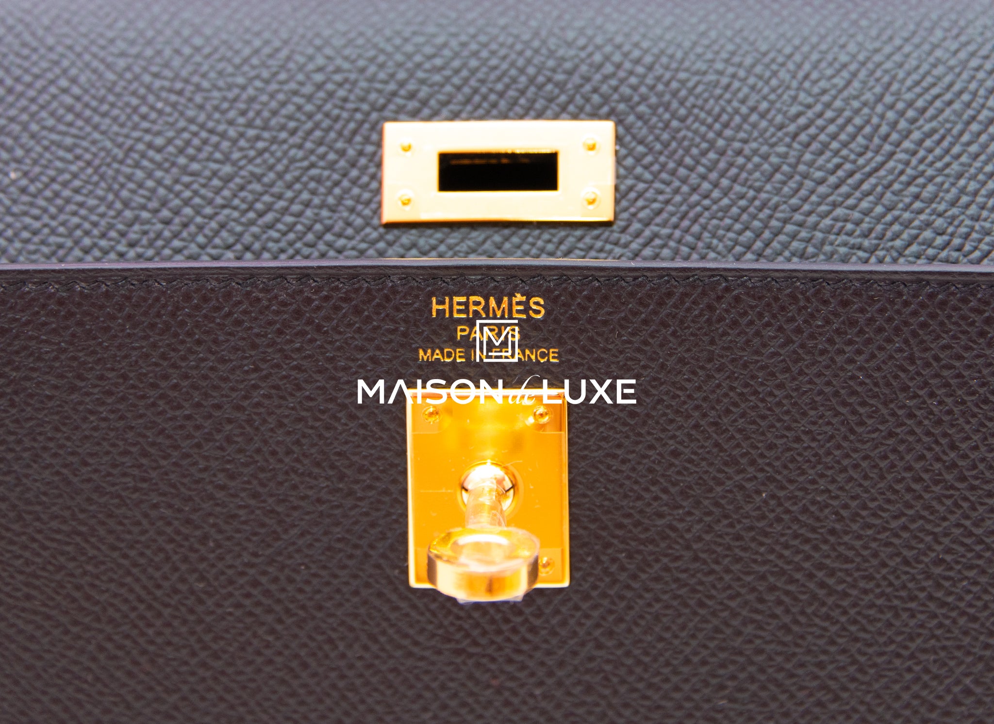 Hermès Kelly 25 Noir (Black) Sellier Box Gold Hardware GHW