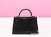 Hermes Mini Kelly II 20 Black Matte Alligator Gold Hardware