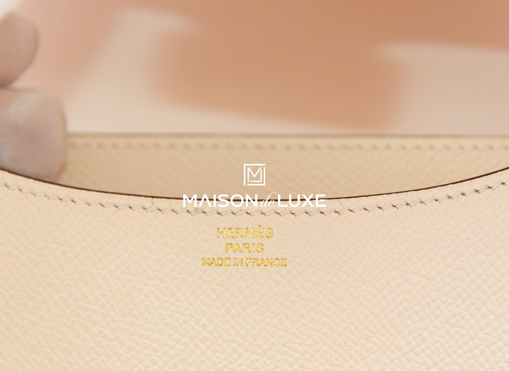 Hermès Mosaique 24 Gold Epsom Leather Bag CONSTANCE 18 SIZE PHW