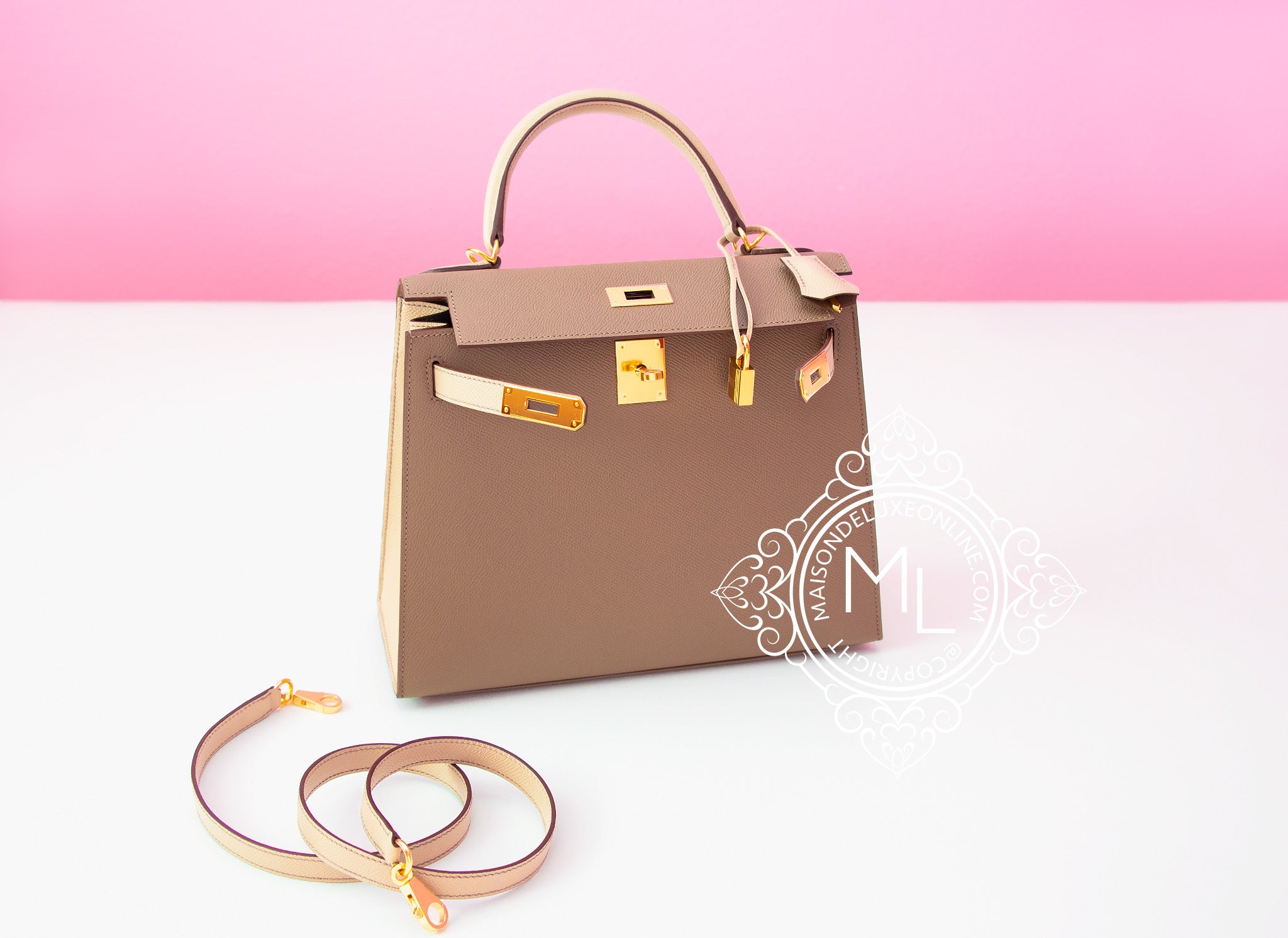 Brand New Hermes Kelly 28 Etain / Etoupe Epsom HSS Brushed GHW SOLD –  Ruelamode