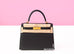 Hermes Noir Black Sellier Epsom Kelly 28 Handbag