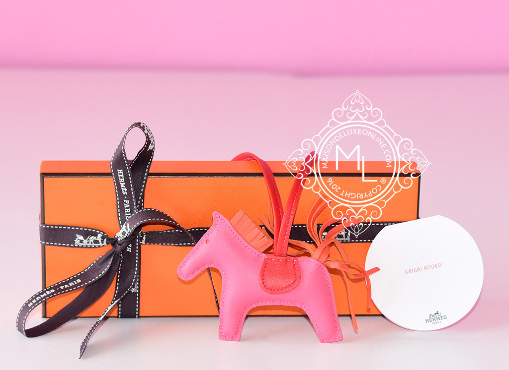 Hermes Bag Charms Rodio Pink, Pink, One Size