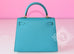 Hermes Bleu Blue Paon GHW Epsom Sellier Kelly 25 Handbag - New - MAISON de LUXE - 3