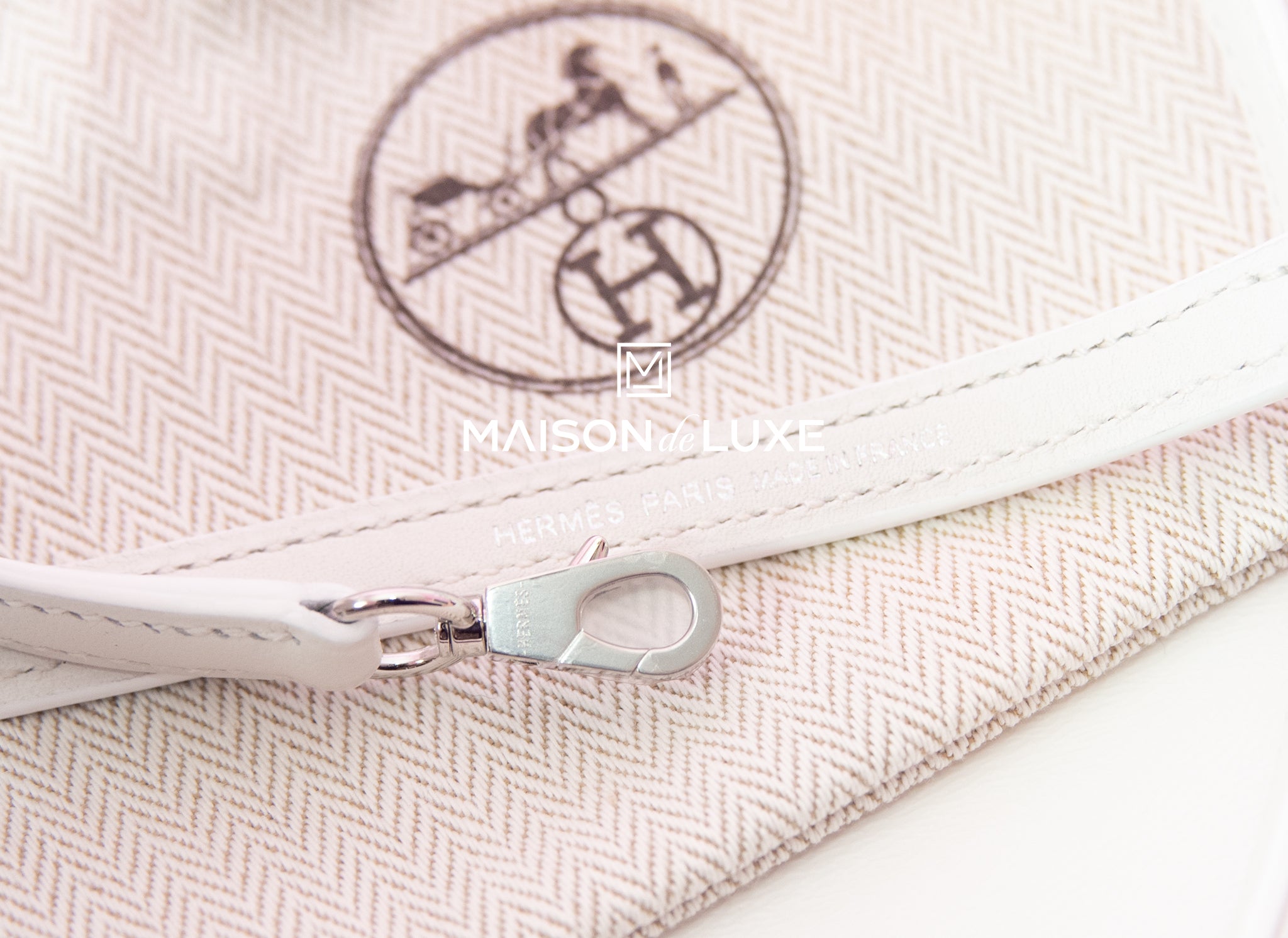 Hermes Blanc White Picnic Mini Kelly Handbag - MAISON de LUXE