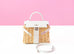 Hermes Blanc White Picnic Mini Kelly Handbag