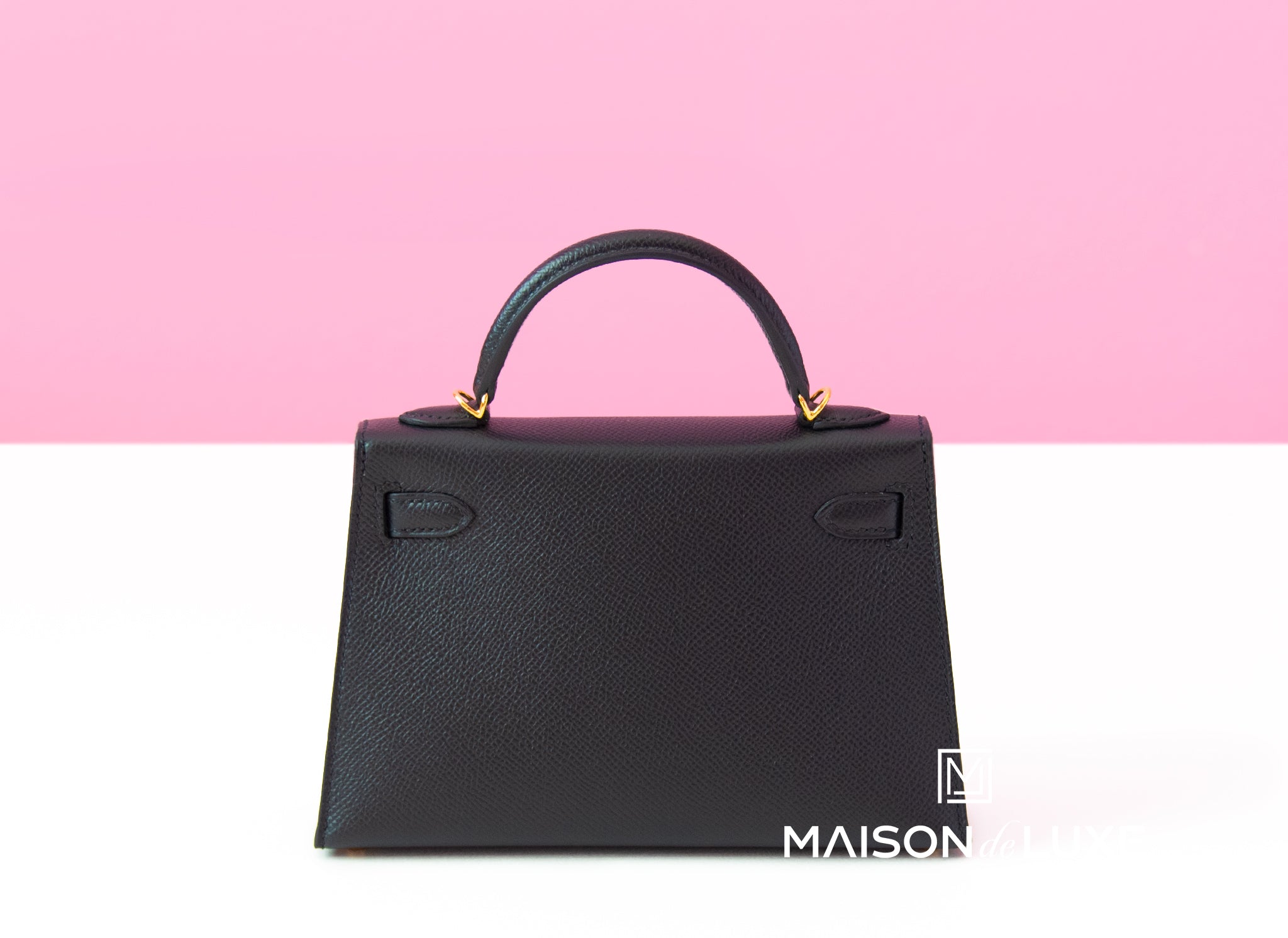 HERMES Mini Kelly II Epsom Noir GHW - Timeless Luxuries