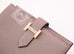 Hermes Gris Asphalte Bearn Compact Wallet Clutch