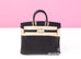 Hermes Birkin 25 Black Matte Crocodile Alligator Palladium Handbag