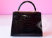 Hermes Noir Black GHW Niloticus Crocodile Sellier Kelly 28 Handbag - New - MAISON de LUXE - 2