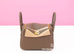 Hermes Etoupe Clemence Lindy 26 Handbag