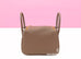 Hermes Etoupe Clemence Lindy 26 Handbag