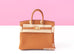 Hermes Gold Brown Togo GHW Birkin 25 Handbag