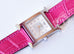 Hermes Diamond H Hour Watch PM Fuchsia Crocodile Strap - New - MAISON de LUXE - 5