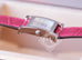Hermes Diamond H Hour Watch PM Fuchsia Crocodile Strap - New - MAISON de LUXE - 10