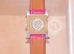 Hermes Diamond H Hour Watch PM Fuchsia Crocodile Strap - New - MAISON de LUXE - 11