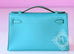 Hermes Blue Bleu Paon Mini Kelly Pochette Clutch - New - MAISON de LUXE - 4