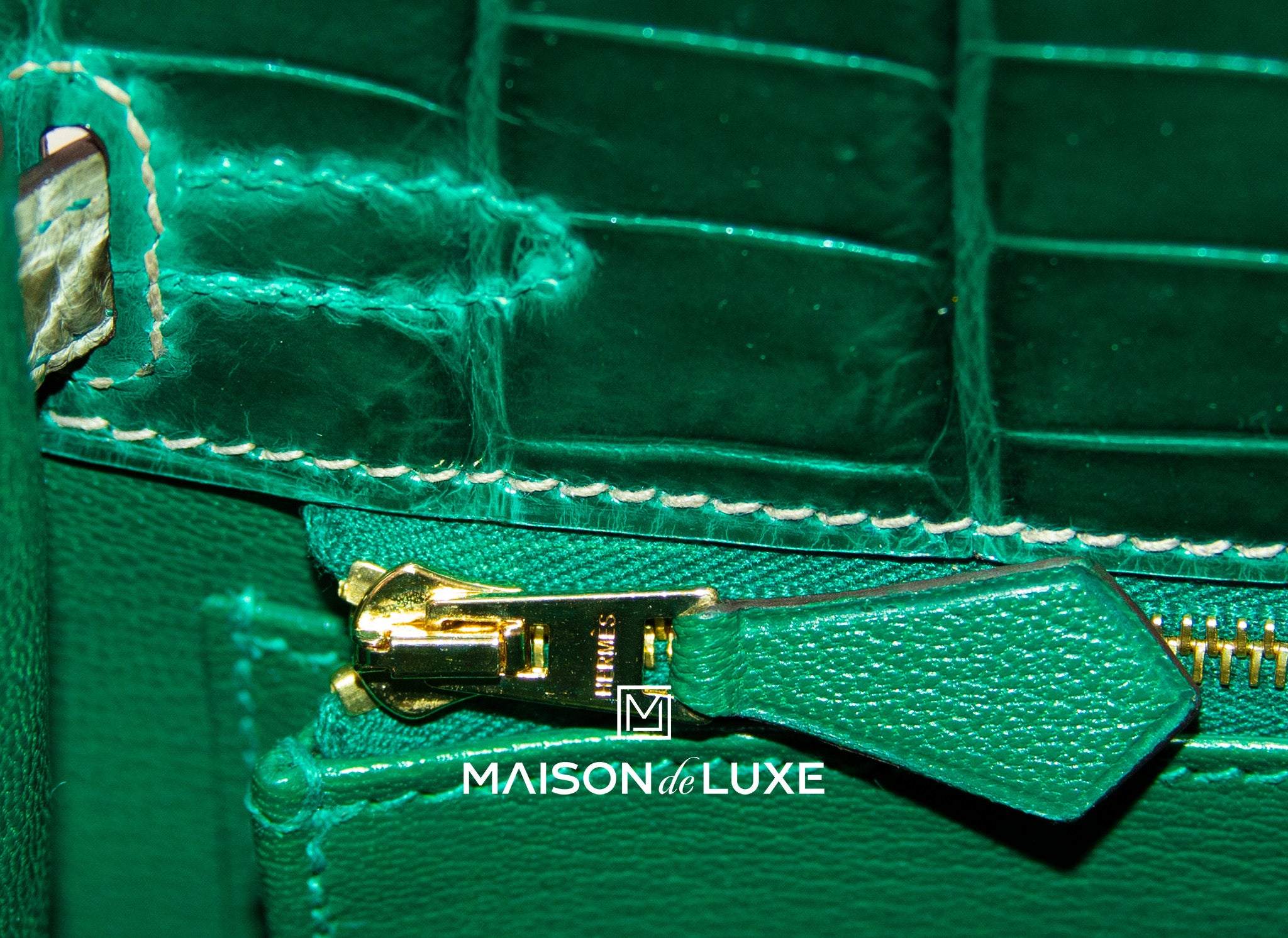 HERMES VERT EMERALD EMERAUDE FUCHSIA CROCODILE BIRKIN – MAISON de LUXE