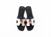 Hermes Women's Metallic Rose Dore Oran Sandal Slipper 38 Shoes