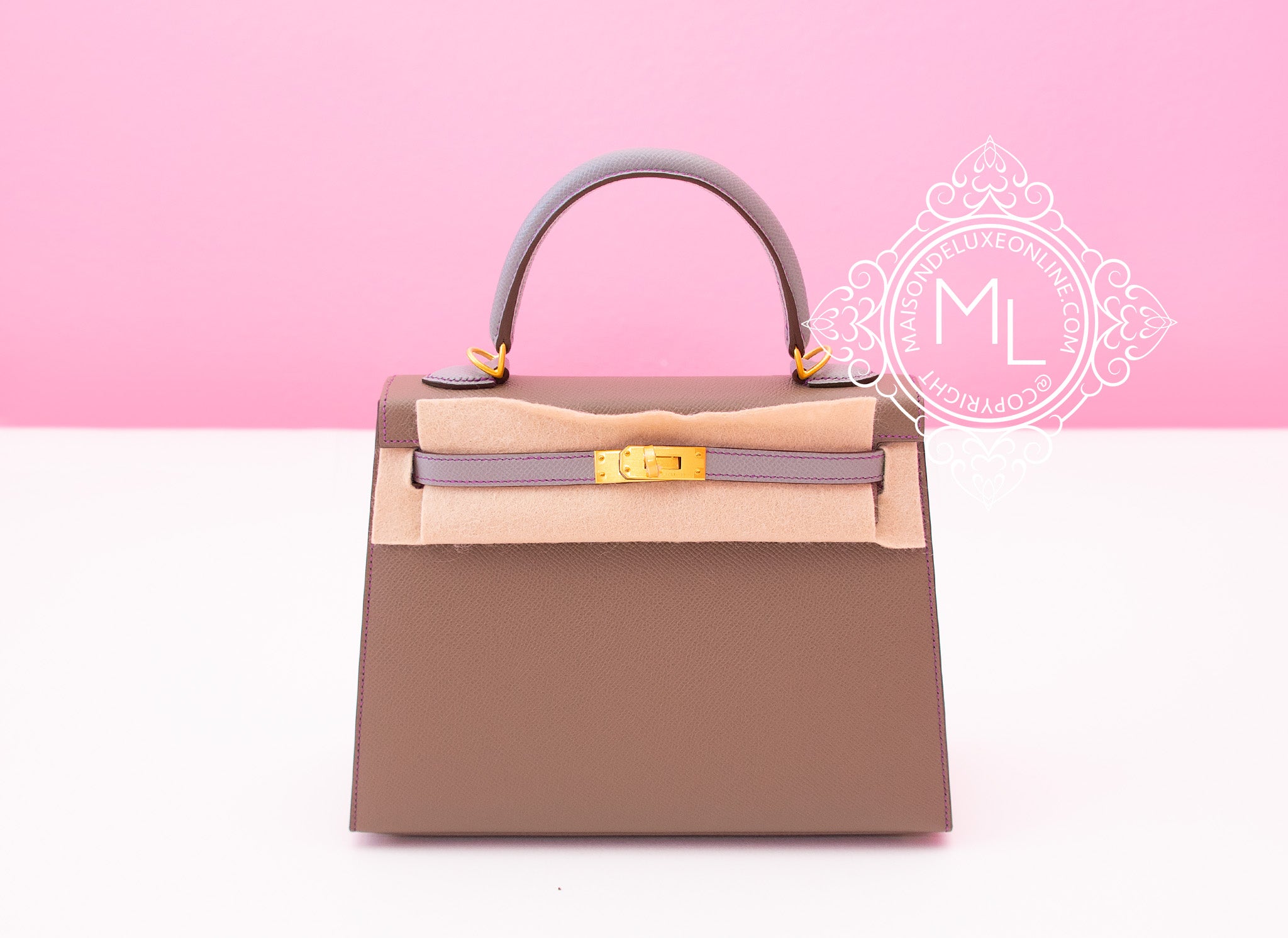 HERMES KELLY SELLIER 25 GRIS MOUETTE EPSOM