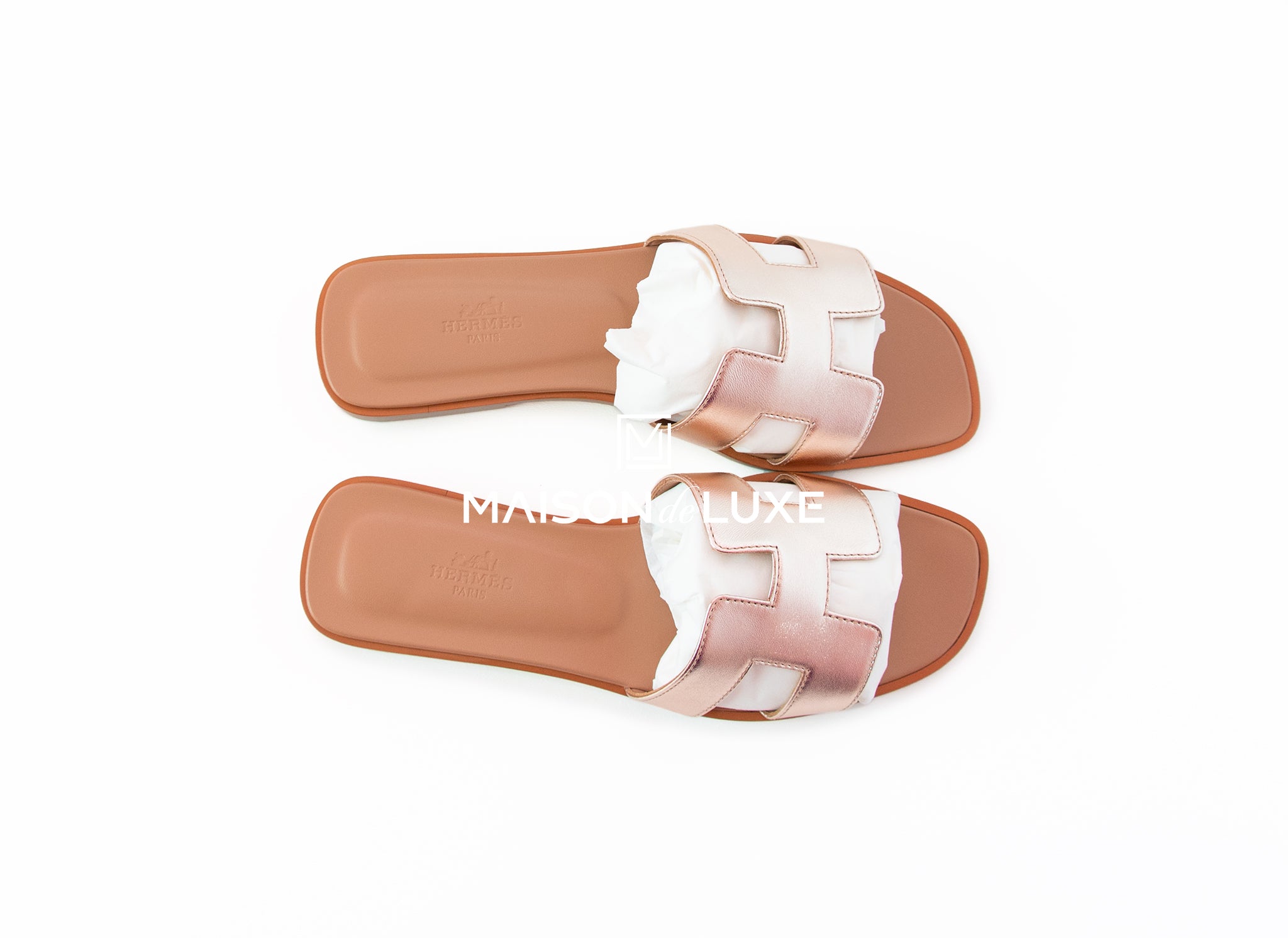 HERMES Patent Oran Sandals 38 Rose Jaipur 395361