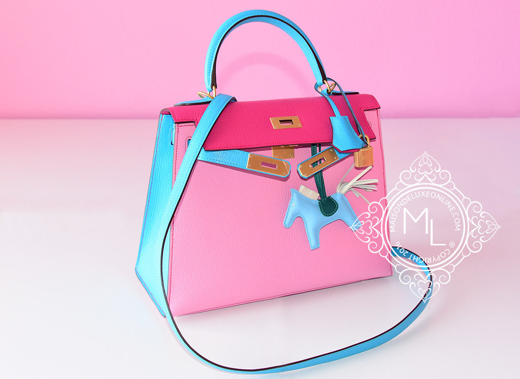 Hermes Kelly Pochette Coveted 5P Pink Holy Grail New – Mightychic