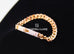 Hermes Rose Gold Diamond Kelly Gourmette Bracelet ST