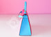 Hermes 5P Pink Rose Shocking Blue Aztec Sellier Chèvre Kelly 28 Handbag