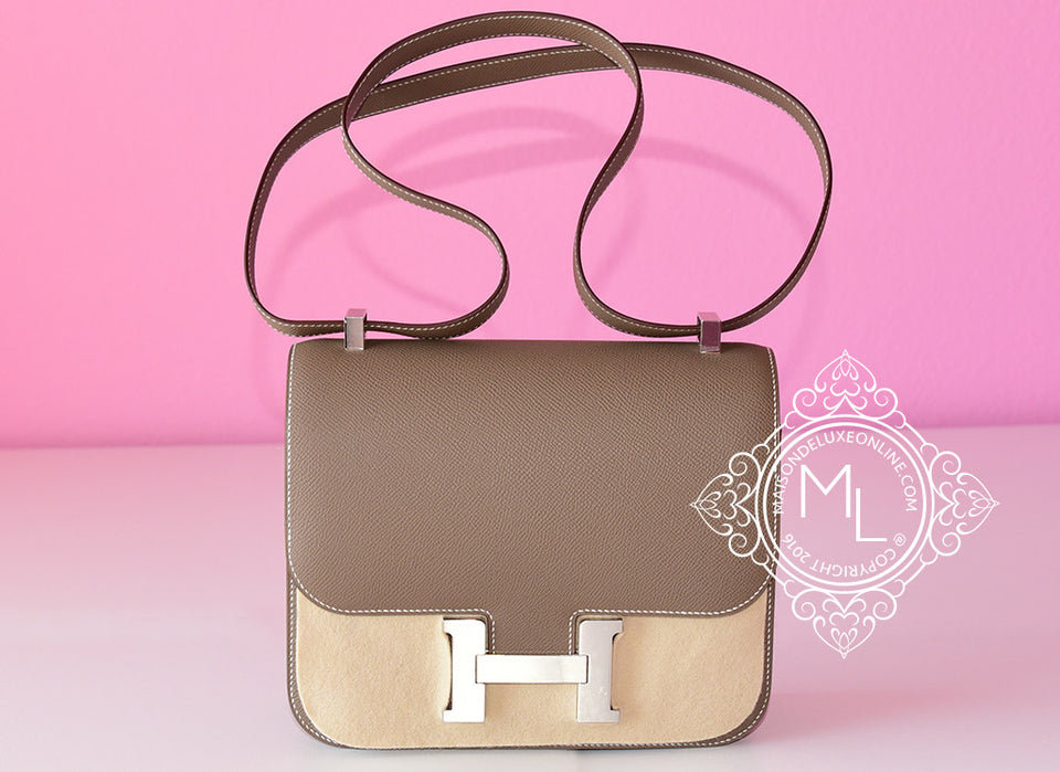 Hermes Etoupe Epsom Constance MM 24/25 Handbag - New - MAISON de LUXE - 1
