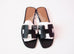 Hermes Womens Black Oran Sandal Slipper 38 Shoes