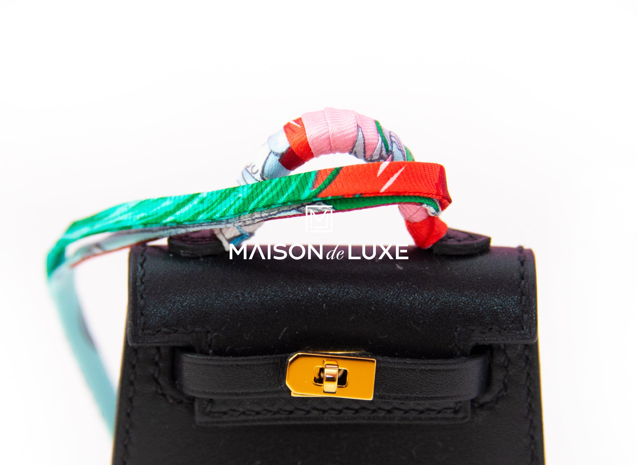 Hermès Black Tadelkat Micro Mini Kelly Twilly Bag Charm 2h414