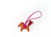 Hermes Gold Rubis Rose Pourpre Grigri Rodeo Horse Bag Charm PM
